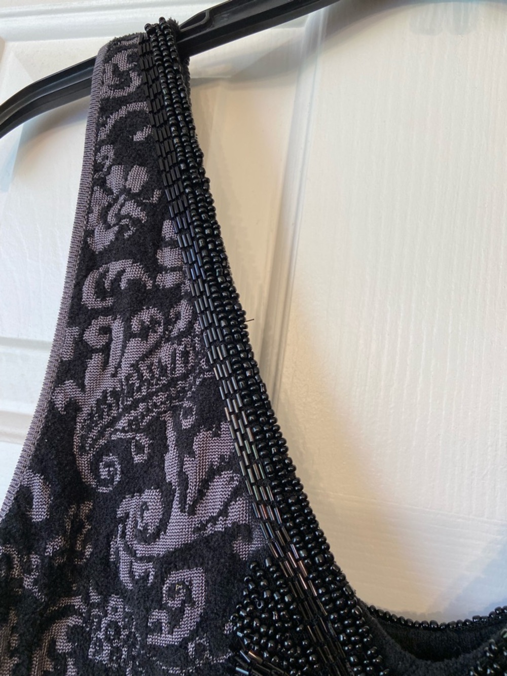 Free People Black and Grey Starstruck Woven Beaded Bodycon Dress Sz Medium - Picture 10 of 15